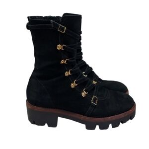 Jeffrey Campbell Womens Stanley Leather Ankle Chunky Platform shoes boots 6